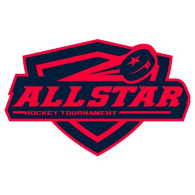 All Star Hockey Tournament logo template Miniatura