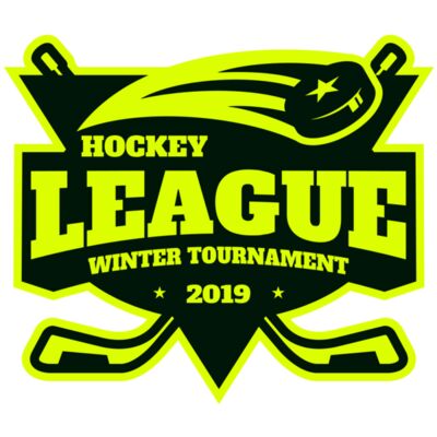 League Hockey Winter Tournament logo template Miniatura