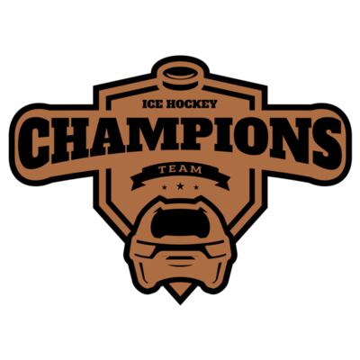 Champions Team Ice Hockey logo template Miniatura