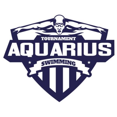 Aquarius Swimming Tournament logo template Miniatura