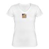 Playera Dama: Algodón Peinado Cuello V Miniatura