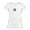 Playera Dama: Algodón Peinado Cuello V Miniatura