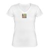 Playera Dama: Algodón Peinado Cuello V Miniatura