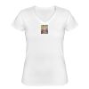 Playera Dama: Algodón Peinado Cuello V Miniatura