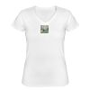 Playera Dama: Algodón Peinado Cuello V Miniatura