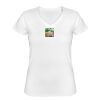 Playera Dama: Algodón Peinado Cuello V Miniatura