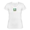 Playera Dama: Algodón Peinado Cuello V Miniatura
