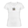 Playera Dama: Algodón Peinado Cuello V Miniatura