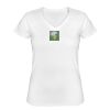 Playera Dama: Algodón Peinado Cuello V Miniatura