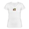 Playera Dama: Algodón Peinado Cuello V Miniatura