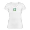 Playera Dama: Algodón Peinado Cuello V Miniatura