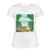 Playera Dama: Algodón Peinado Cuello V Miniatura