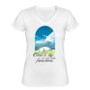 Playera Dama: Algodón Peinado Cuello V Miniatura