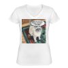 Playera Dama: Algodón Peinado Cuello V Miniatura