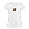 Playera Dama: Algodón Peinado Cuello V Miniatura